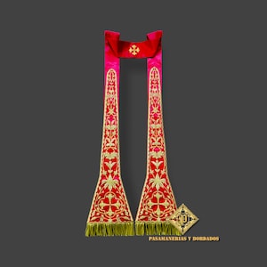 Stola Hand Embroidered made with Metallic and Bullion threads.