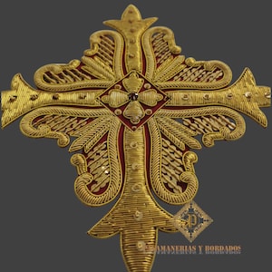 Hand Embroidered Cross for Liturgical Vestments image 5