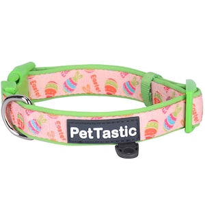 Best Adjustable Padded Dog Collar Durable Soft Heavy Duty Painted Easter Eggs Easter Design Outdoor Indoor use for girls boys puppies adults