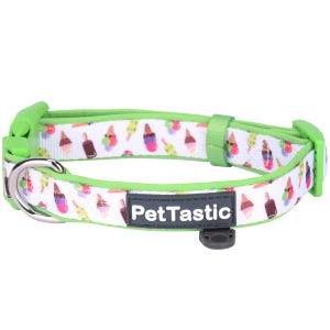Best Adjustable Padded Dog Collar Durable Soft Heavy Duty Ice-cream Sweet Treat Design Outdoor & Indoor use for girls, boys, puppies, adults