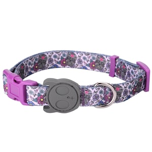 Best Adjustable Dog Collar Durable Soft Heavy Duty Fashionable Halloween Design Day of the Dead Out/Indoor for girls, boys, puppies, adults