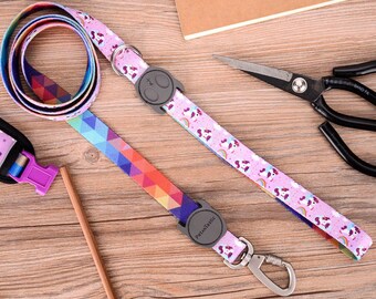 Durable Soft & Heavy Duty Duo Sided Pet Leash with Super hook lock technology Unicorn Design for dogs, cats, girls, boys, puppies, adults