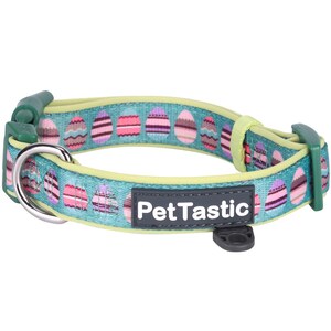 Best Adjustable Padded Dog Collar Durable Soft Heavy Duty Jungle Eggs Easter Design Outdoor Indoor use for girls, boys, puppies, adults