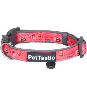 Best Adjustable Padded Dog Collar Durable Soft Heavy Duty Coral Pink Birthday Treats Outdoor & Indoor use for girls, boys, puppies, adults
