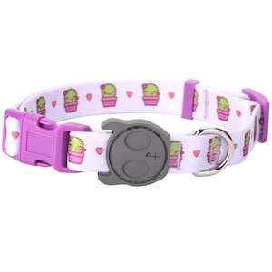 Best Adjustable Dog Collar Durable Soft Heavy Duty Fashionable Cartoon Design - Oasis Outdoor Indoor use for girls, boys, puppies, adults