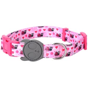 Best Adjustable Dog Collar Durable Soft Heavy Duty Fashionable Cartoon Design - Ladybugs Outdoor Indoor use for girls, boys, puppies, adults