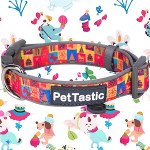 Best Adjustable Padded Dog Collar Durable Soft Heavy Duty Endless Birthday Elements Outdoor & Indoor use for girls, boys, puppies, adults