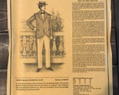 Old World Enterprises Pattern 891M, Unique Patterns of Historical Fashion, 1890 s Male Sporting Suit