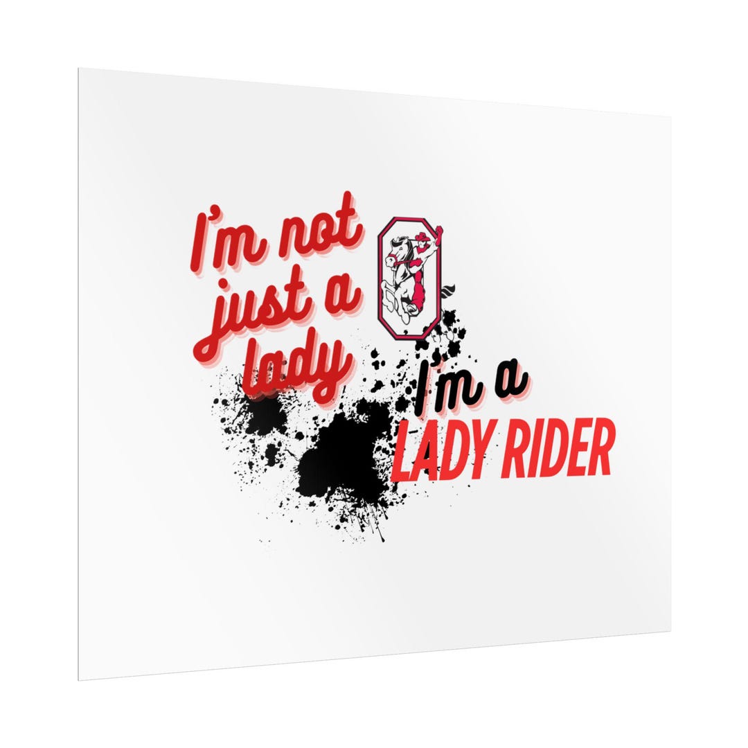 Empowering Lady Rider Rolled Posters, Motorcycle Wall Art, Girl Power ...