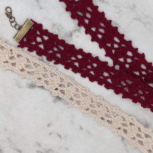 Lacy Crochet Choker Necklace