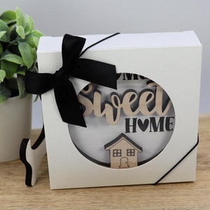 Home Sweet Home 3D Wood Sign with Easel: Tiered Tray Decor