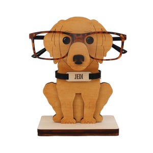Golden Retriever Eyeglass Holder: Personalized Dog Spectacle Stand