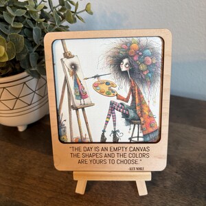 Palette de peinture avec chevalet, mini enseigne avec chevalet, cadeau pour meilleur ami, cadeau d'amitié, cadeau d'encouragement, chaque jour est un cadeau
