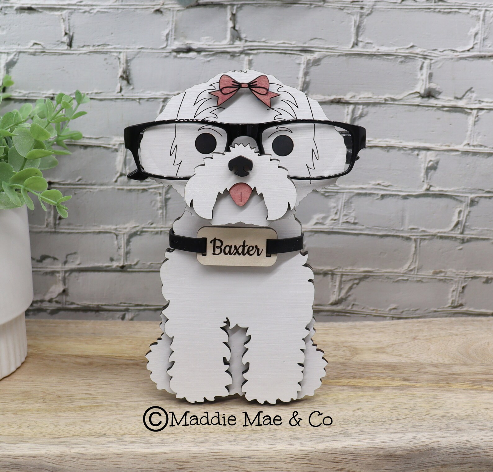 Maltese Dog Eyeglass Holder Custom Desk Office Night Table Etsy