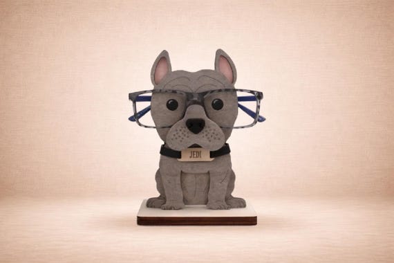 Personalized Pitbull Eyeglass Holder: Custom Dog Gift