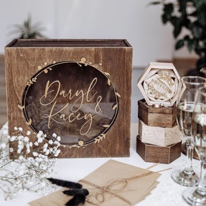 Wedding Envelope Box • Custom Memory Box • Brown Wedding Card Box