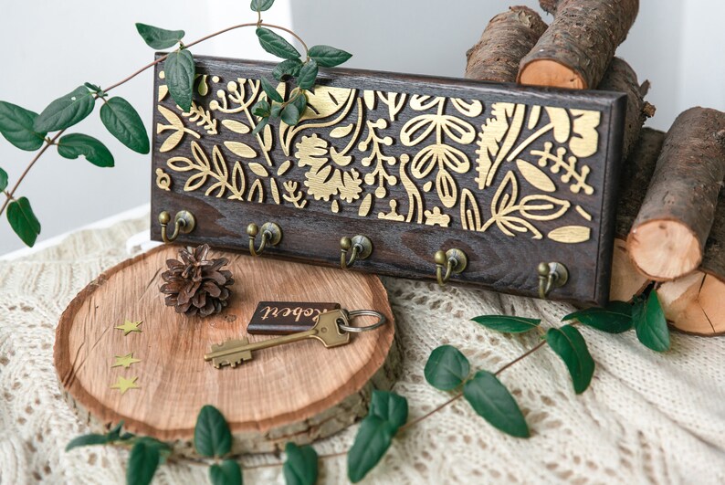 Key Holder for Wall Organizer Lazer Cut Wood Personalized Etsy