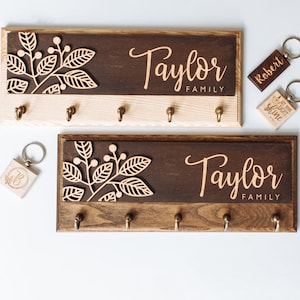Key Holder For Wall Key Rack Wall Organizer Apartment Decor Personalized New Home Gift Housewarming Handwriting