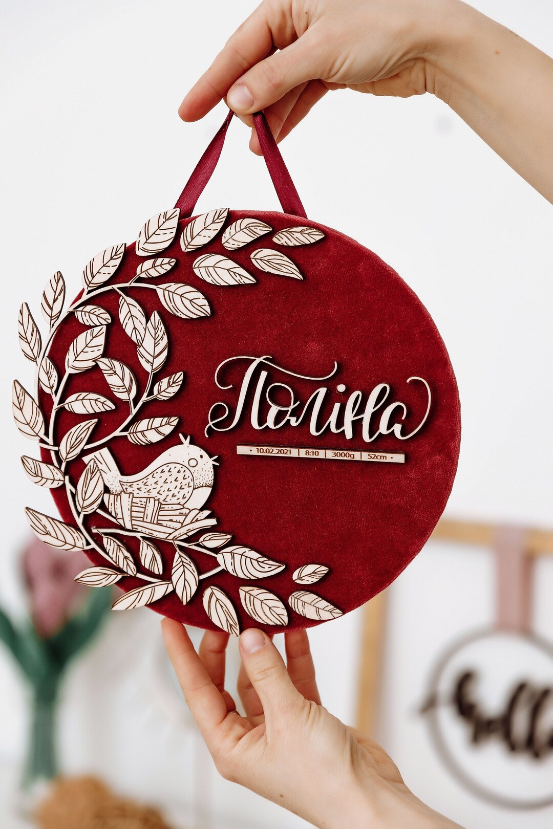 Baby Name Sign Nursery Girl Name Sign Custom Kids Room Decor Round Wood Sign Nursery Wall Baby Name Sign Nursery Girl Name Sign Custom Kids Room Decor Round Wood Sign Nursery Wall