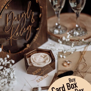 Card box for wedding wood, Wedding card holder, Wedding post box, Wedding envelope box with slot, Gothic wedding money box, Gift card box image 10