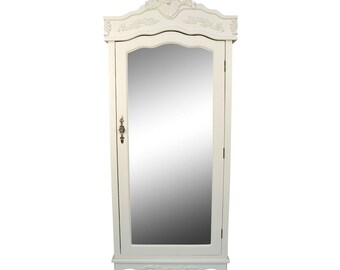 Antique French Style Gold Full Mirror Single Door Armoire Etsy