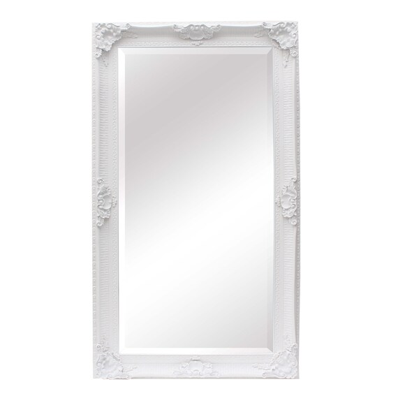 Chic Extra Large Ornate White Mirror