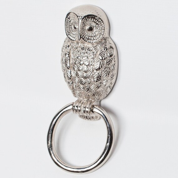 Polished Chrome Owl Door Knocker Etsy