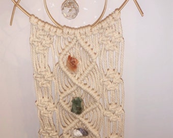 Macrame chakra suncatcher