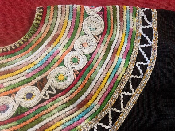 Divine Vintage tribal crop top, artfully stitched