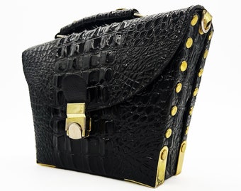 Crocodile Box Purse - Etsy