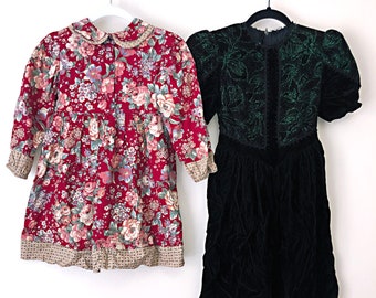 Vintage Girls Gunne Sax Prairie Dress Lot Children's Kids