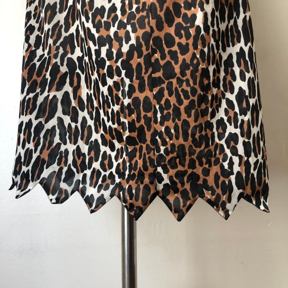 Vintage Leopard Animal Print Vanity Fair Slip Skir