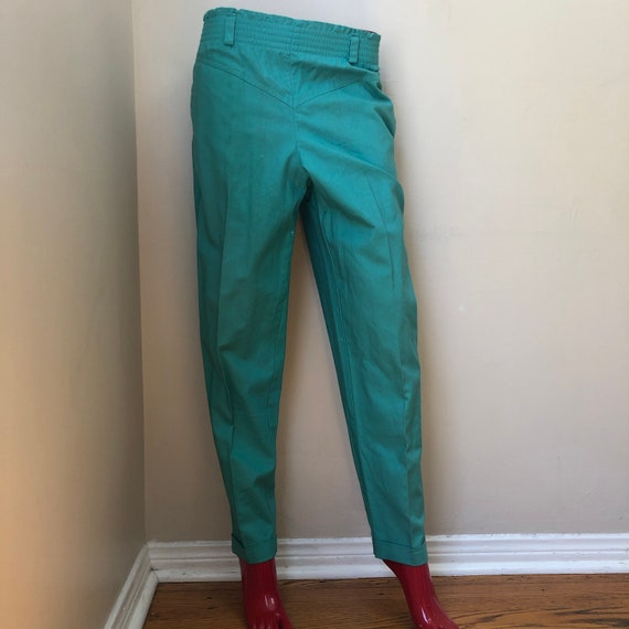 Vintage teal 80s pants Liz Claiborne - image 2