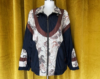 Vintage 80s silk bomber jacket