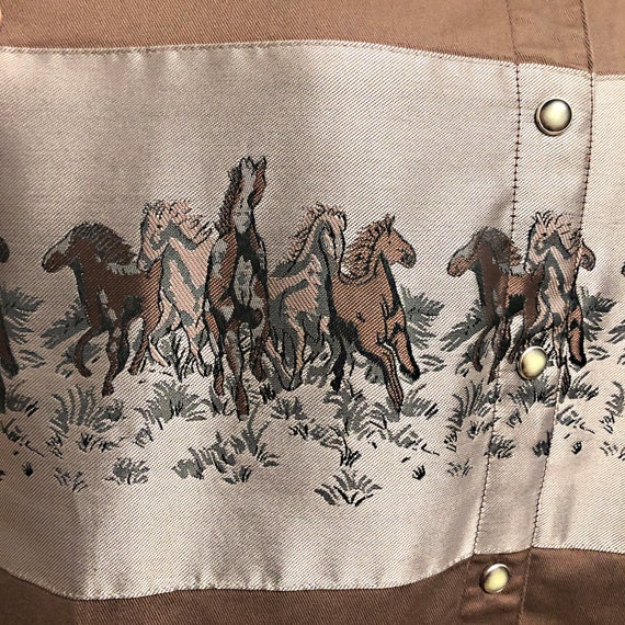 Vintage Wild Horses Western Shirt - image 8