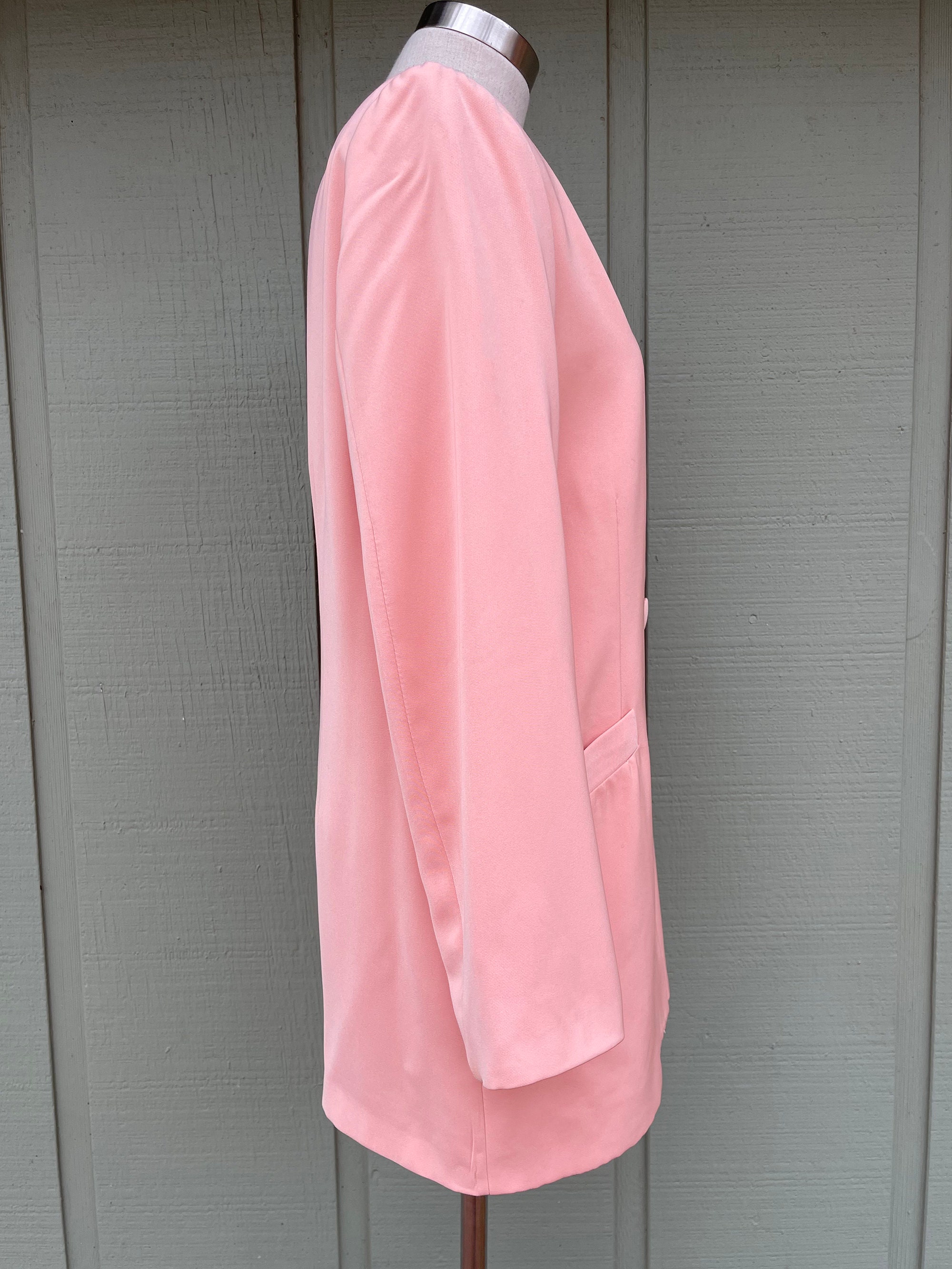 Vintage 80s Salmonpink Blazer Suit Jacket Etsy