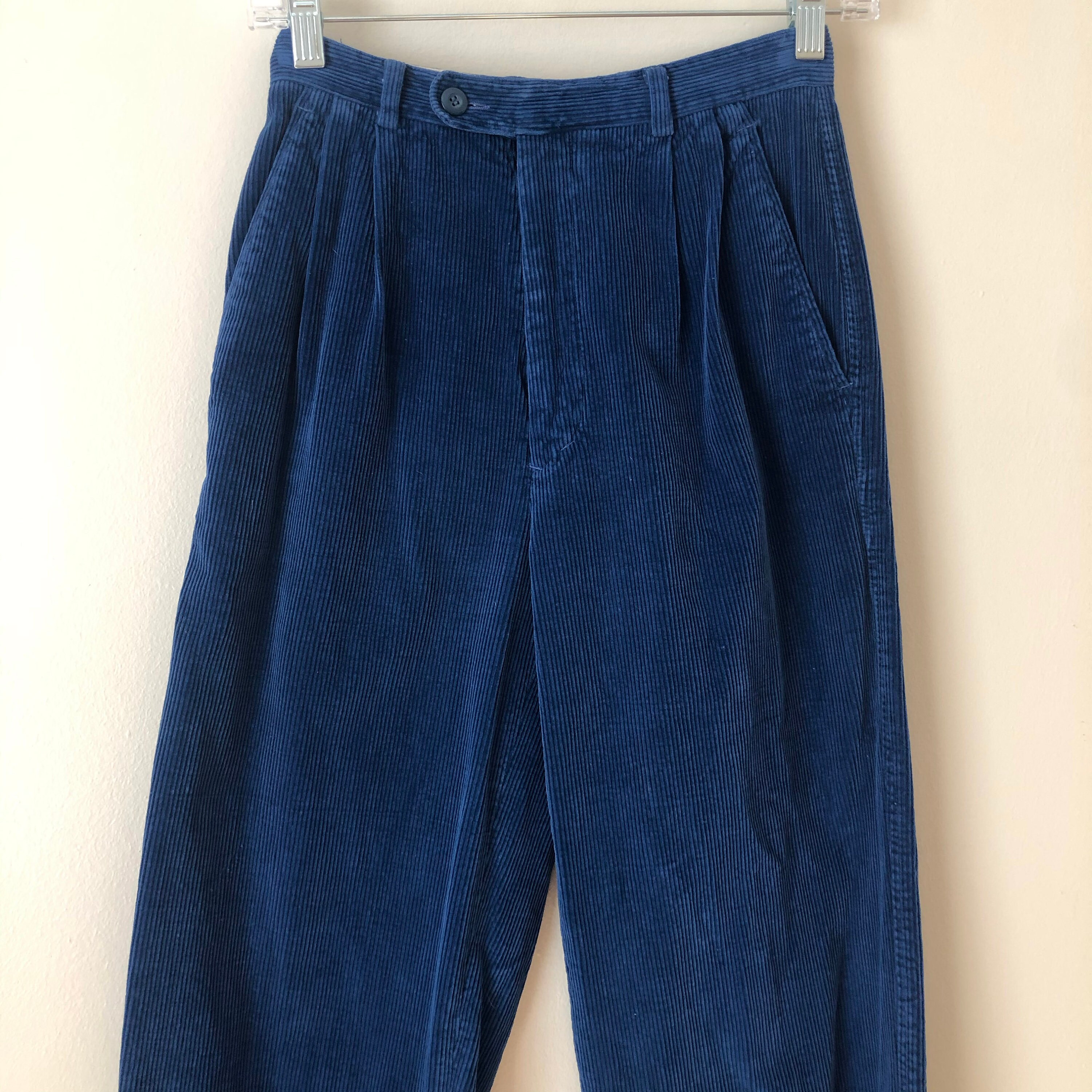 Womens Vintage Royal Blue Corduroy Pants | Etsy