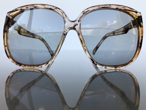 Vintage Oversized Plastic Frames Sunglasses 70s