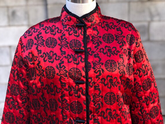 Vintage 60s Bullocks Wilshire Womens Quilted Red … - image 4