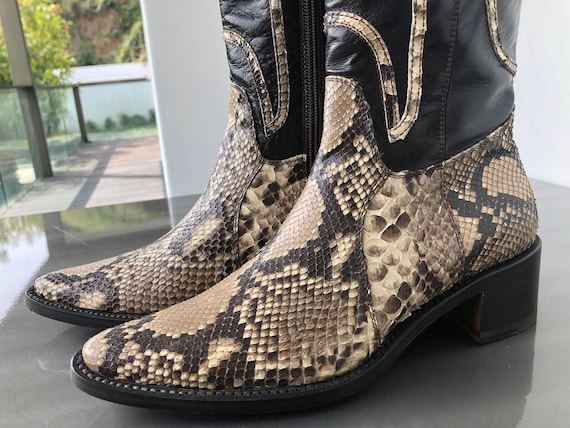 Vintage Rocco P Snakeskin Boots