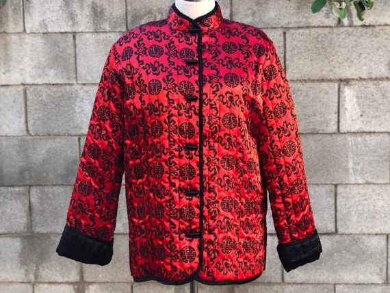 Vintage 60s Bullocks Wilshire Womens Quilted Red … - image 1