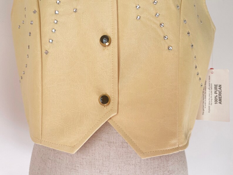 Vintage Western Rodeo Show Vest Rhinestone Shooting Stars-Deadstock