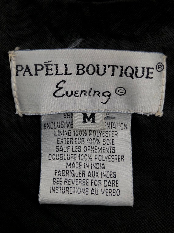 Black Sequin Silk Vintage Jacket - image 6