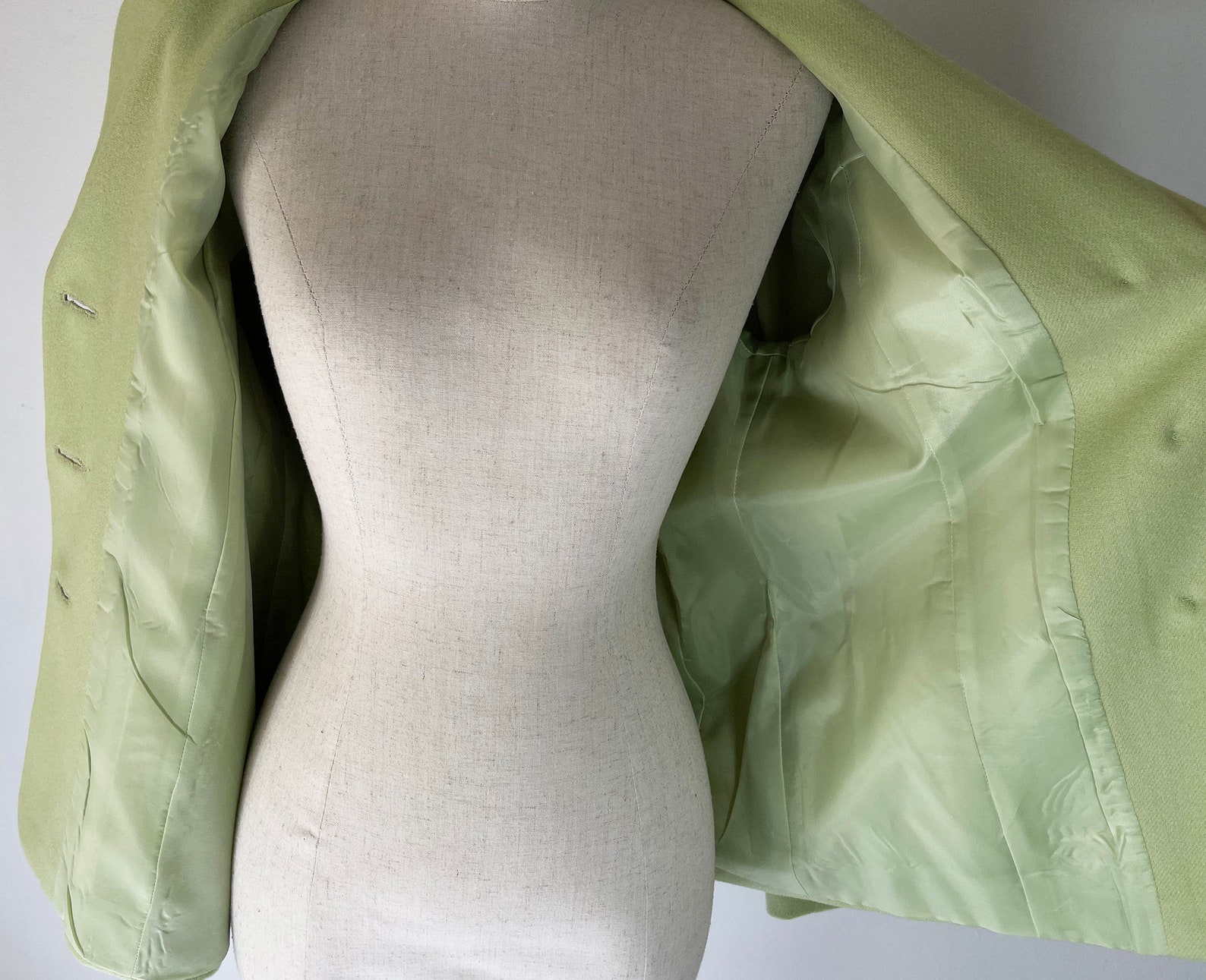 Vintage Pastel Green Wool Blazer // Retro Suit Jacket Etsy