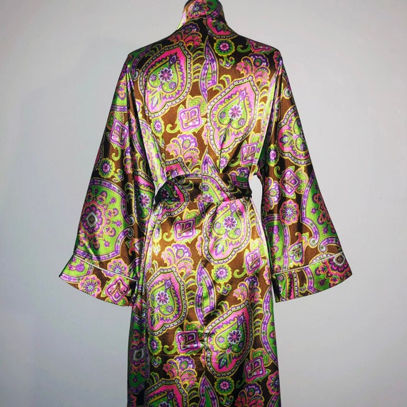 David Brown 70s Neon Paisley Robe