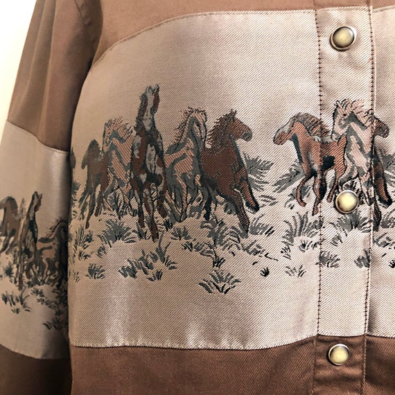 Vintage Wild Horses Western Shirt - image 4