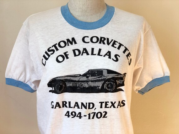 70s Vintage Corvette Ringer Tee T-Shirt