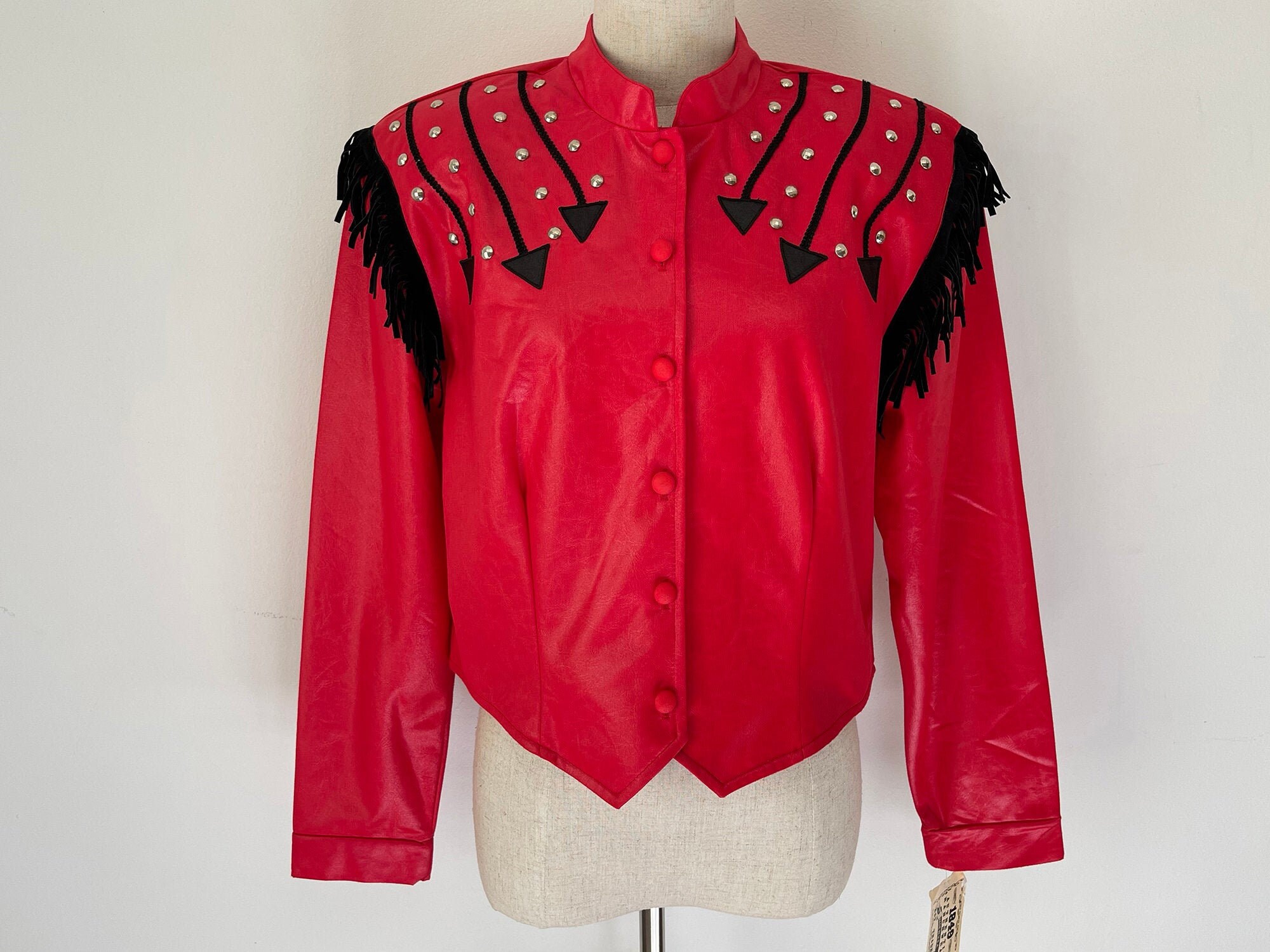 red arrows leather jacket