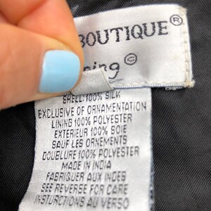 Black Sequin Silk Vintage Jacket image 7