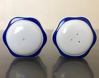 Vintage Blue and White Salt & Pepper Shakers